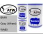 Preview: BMW, Gray (Wheel), WA80: 500ml Lackdose + 500ml Klarlack + 250ml Härter - Set, von ATW Autoteile West.